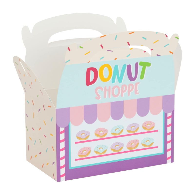 BLUE PANDA Donut Boxes with Handles for Donut Party Decorations - Spacious Sweets Boxes for Candy & Mini Pastries - Pack of 24, 6 x 3.3 x 3.6 in - Image 5
